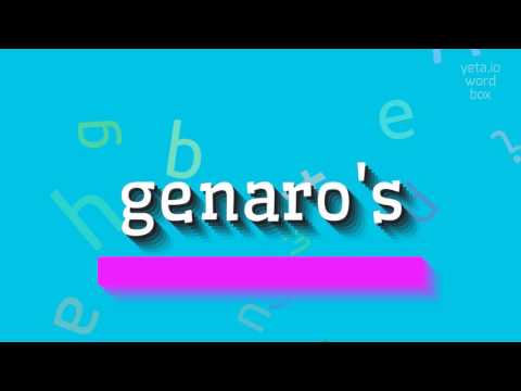 How to say "genaro's"! (High Quality Voices)