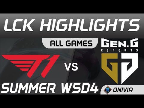 T1 vs GEN Highlights ALL GAMES LCK Summer Season 2020 W5D4 T1 vs Gen G by Onivia