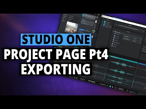 Studio One  | The Project Page Part 4  | Exporting
