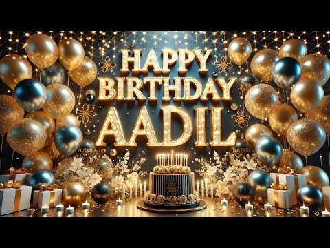 Happy Birthday Aadil 🎁 | Aadil Happy Birthday Song 🎶 | Aadil WhatsApp Status 🎂