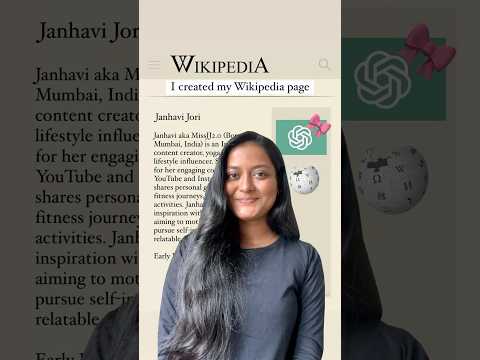 I created Wikipedia page of me!! #wikipedia