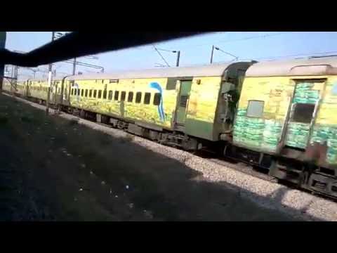 Indian Railways Satabdi Express Passed in a crossing [1080p]