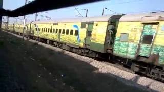 Indian Railways Satabdi Express Passed in a crossing [1080p]