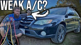 Subaru Outback Leaving Owner Too Hot: Weak A/C System Diagnosis