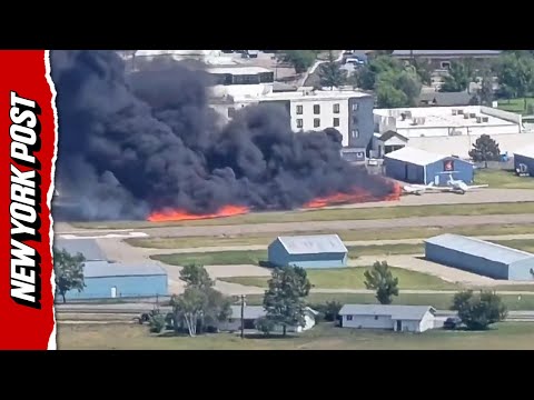 Four Survive After Small Plane Crashes into Parked Aircrafts | New York Post