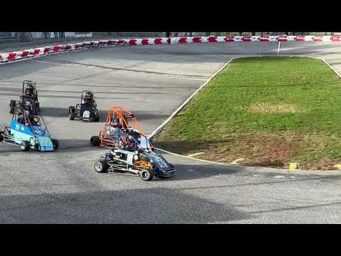 Wild and crazy flips! Quarter midget racing from Little T Speedway in Thompson, Connecticut.