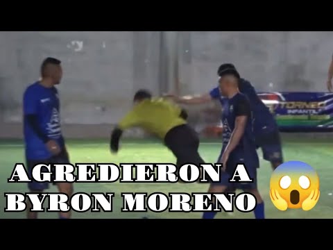 AGREDIERON A BYRON MORENO TREMENDA PATADA POR DETRAS #like #suscribete