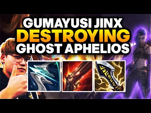 T1 Gumayusi Jinx DESTROYING NS Ghost Aphelios in Korean Challenger - Gumayusi Jinx ADC Gameplay