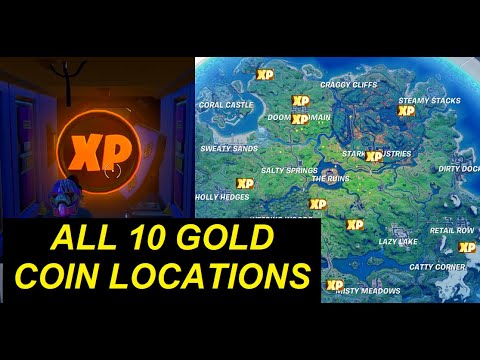 All 10 Gold XP Coin Locations for Fortnite Season 4