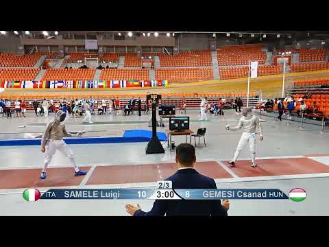 European Championships 2023 SMS - L32 - Luigi Samele ITA v Csanad Gemesi HUN