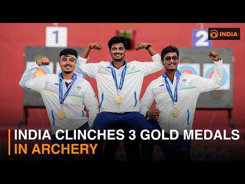 India clinches 3 gold medals in archery