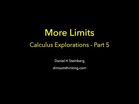 More Limits  -  Calculus Explorations Part 5 thumbnail