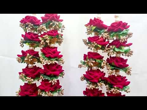 Wedding Red Rose Varmala Garland for Engagement Wedding Anniversary - set of 2 video