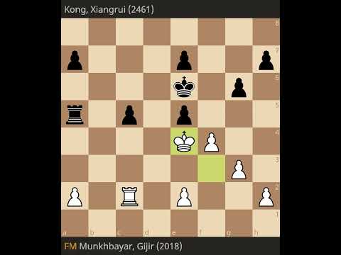 Gijir Munkhbayar vs Xiangrui Kong • Asian Individual Chess Championships 2025   Open • Round 1