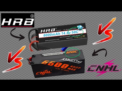 Lipo Discharge Test - HRB 6S 6000mah 50C vs CNHL 4S 6600mah 120C - Does C rating matter?