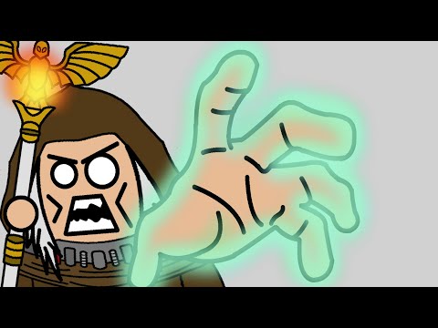 Malcador the Sigillite confronted by Horus Lupercal, Jaghatai Khan and Alpharius (40k meme)