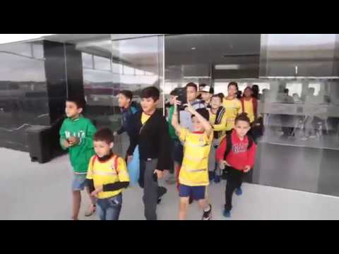 Visita das crianças da escolinha de futebol e futsal do Mesc a Arena Corinthians