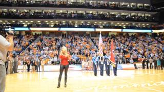Rachel Holder sings National Anthem at Lady Vols Basketball Game