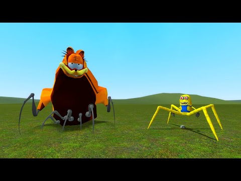GOREFIELD vs CURSED MINION SPIDER Garry's Mod