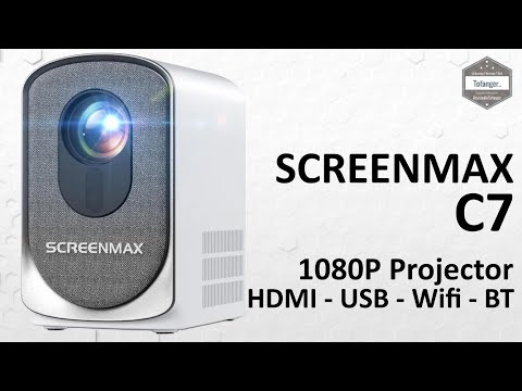 SCREENMAX C7 Mini Projector 720P - USB & HDMI & Wi-Fi & BT - Unboxing
