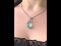 Aquamarine And Diamond Necklace White Gold