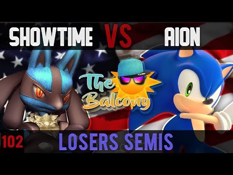 PM @ the Balcony 102 - Losers Semis ft. TB|Aion (Sonic) VS Showtime (Ike, Lucario)