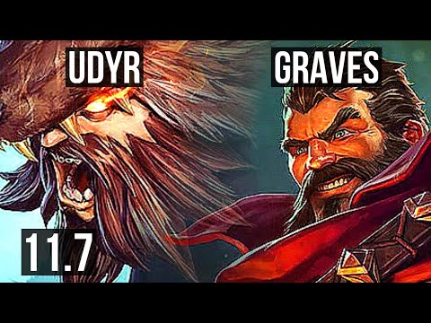 UDYR vs GRAVES (JUNGLE) | Rank 2 Udyr, 7/1/10 | TR Challenger | v11.7