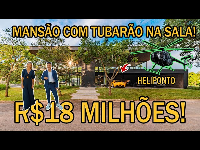 MANSÃO DE R$18.000.000,00 – CINEMATOGRAFICA – CASA COM TUBARÃO, HELIPONTO E HARAS NO CONDOMINIO