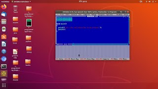 how to run c language in linux(ubuntu) using dosbox emulator.