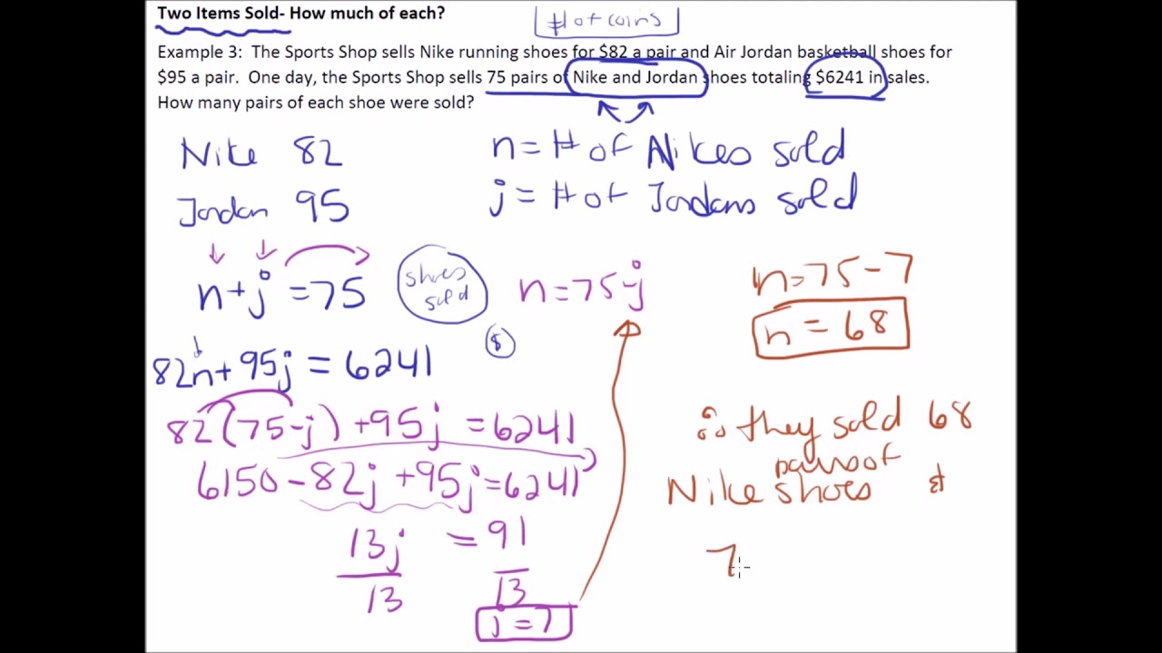 MPM2D 1.5 Solve Problems Using Linear Systems