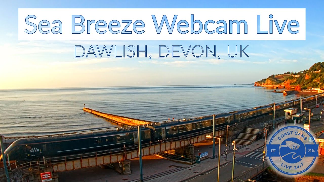 Live webcam view of Sea Breeze Cam, Dawlish Sea Wall