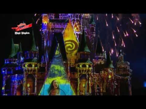 Full live stream of happily ever after fireworks at WDW with full soundtrack (HD)