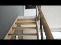 Dolle Raumspartreppe Brest bis 320cm Geschosshöhe 1/4-gewendelt unten links in Eiche unbehandelt inklusive Geländer-youtube_img