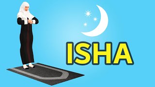 How to pray Isha for woman (beginners) - with Subtitle