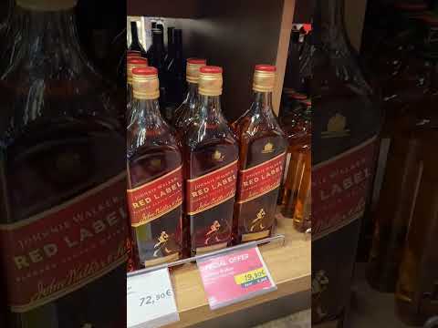 Price of a Large Bottle of Jonnie Walker Red Label Istanbul Airport vs Buford GA