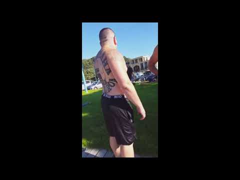 Black Power at Beach approach Mongrel Mob