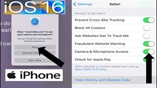 iOS 16 How To Enable Allow Camera Access in Safari On iPhone iPad iPod   Enable Safari Camera Access