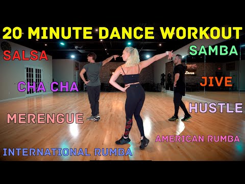 20 Minute Beginner Dance Workout - Hustle, Salsa, Merengue, Cha Cha, Rumba and Jive | Follow Along