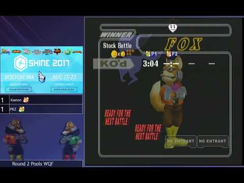 Shine 2017 SSBM - Kaeon (Red Fox) vs. PRZ (Green Fox) - Melee Round 2 Pools