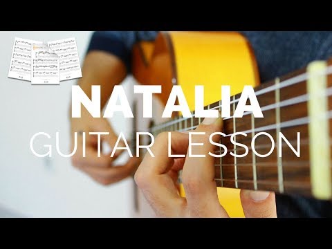 Natalia - Georges Moustaki - Tutorial Fingerstyle Guitar Lesson Nota & Tab