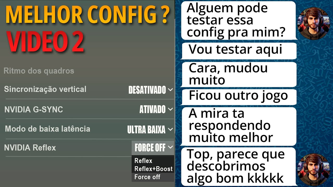 Melhor configuração BAIXA LATÊNCIA Melhor DESEMPENHO e Maior FLUIDEZ no CS2 Reflex Lowlatency Gsync