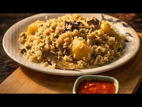 Ghar jaisa swad!Aloo Matar Chawal Recipe Easy Daily Meal 🍛#day3vlog #youtubeshorts#mataraloorecipe🤤👍