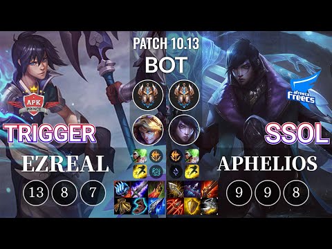 APK Trigger Ezreal vs AF SSol Aphelios Bot - KR Patch 10.13