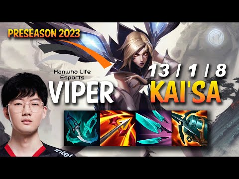 HLE Viper KAI'SA vs TRISTANA ADC - KR Ranked