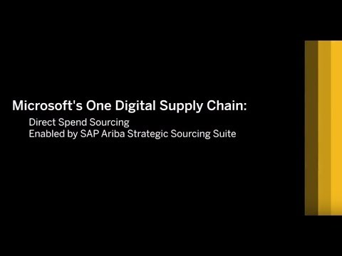 Microsoft on the Benefits of SAP Ariba Strategic Sourcing Suite for Managing Direct Spend Sourcing