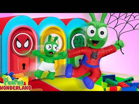 Pea Pea Explores SUPERHERO Doors | PeaPea Wonderland - Fun story for kids