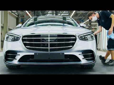 , title : '2021 Mercedes S-Class (W223) Assembly Line – German luxury car Factory'