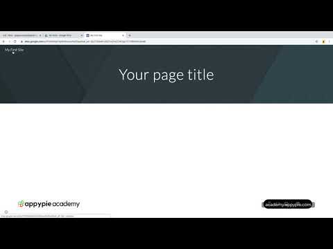 Introduction to Google Sites Lesson 01