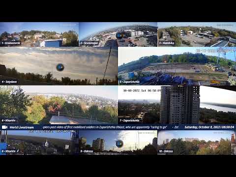 Live views from Ukraine 10/7/2022 B - Kramatorsk, Kharkiv, Zaporizhzhia and other cities