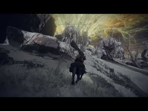 Elden Ring - Mountaintops of The Giants: Giant Crow Battles Giant Frost Troll Combat Gameplay PS5